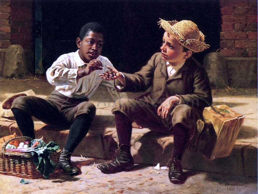  Thomas Waterman Wood Curbstone Piliteness (also known as Have a Segar) - Canvas Print