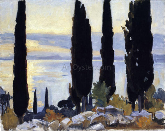  John Singer Sargent Cypress Trees at San Vigilio - Canvas Print