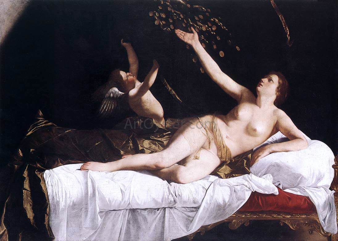  Orazio Gentileschi Danae - Canvas Print