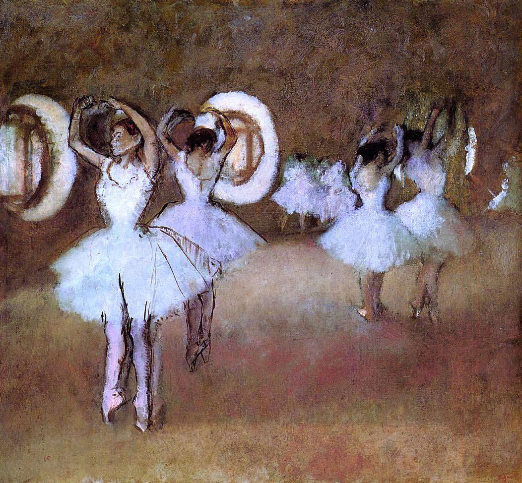  Edgar Degas Dance Rehearsal in theStudio of the Opera - Canvas Print