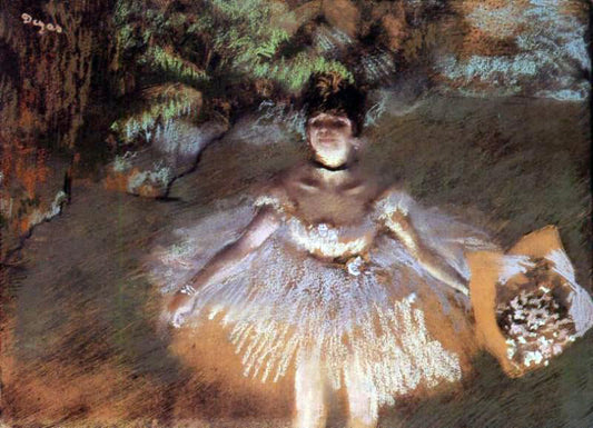  Edgar Degas A Dancer Onstage with a Bouquet - Canvas Print