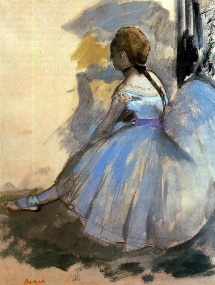  Edgar Degas Dancer Seated (study) - Canvas Print