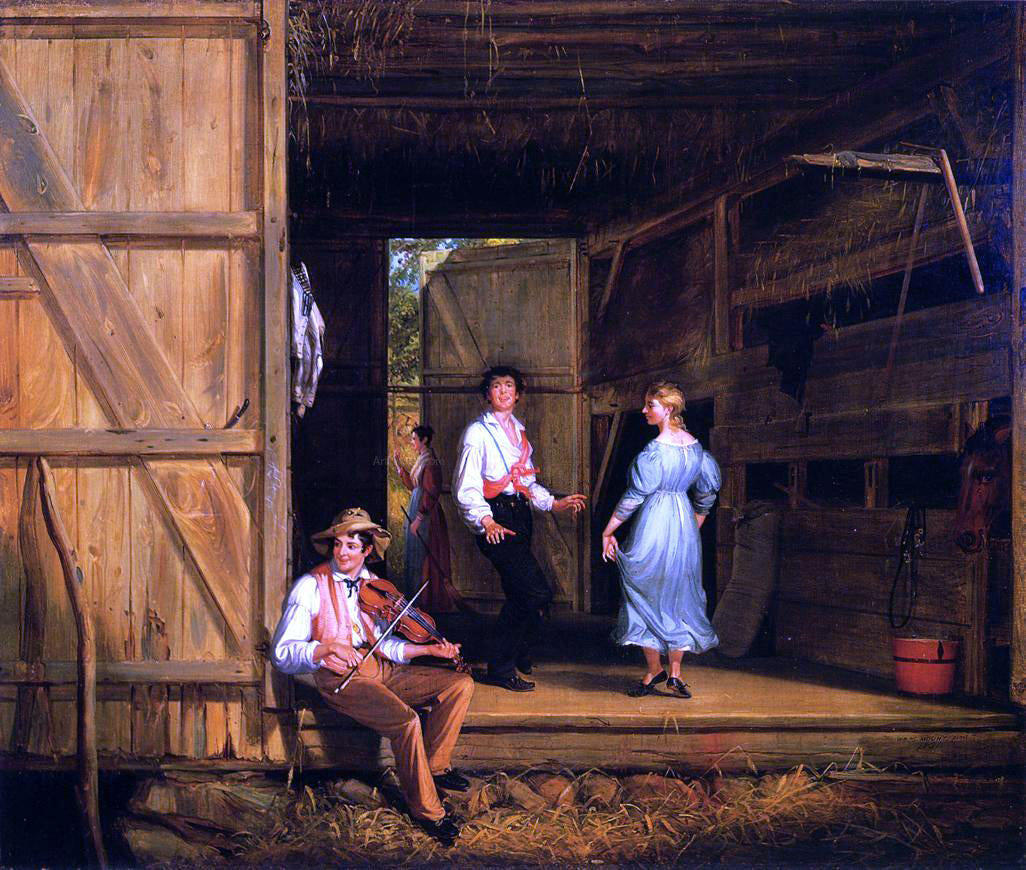  William Sidney Mount Dancing on the Barn Floor - Canvas Print