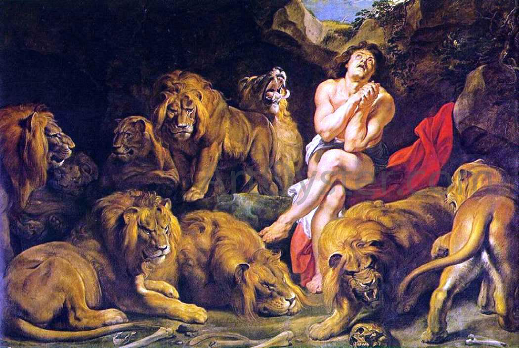  Peter Paul Rubens Daniel in the Lion's Den - Canvas Print