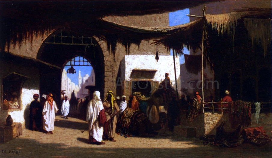  Charles-Theodore Frere Dans la ruelle, Beruit - Canvas Print