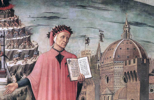  Domenico Di Michelino Dante Illuminating Florence with his Poem (detail) - Canvas Print