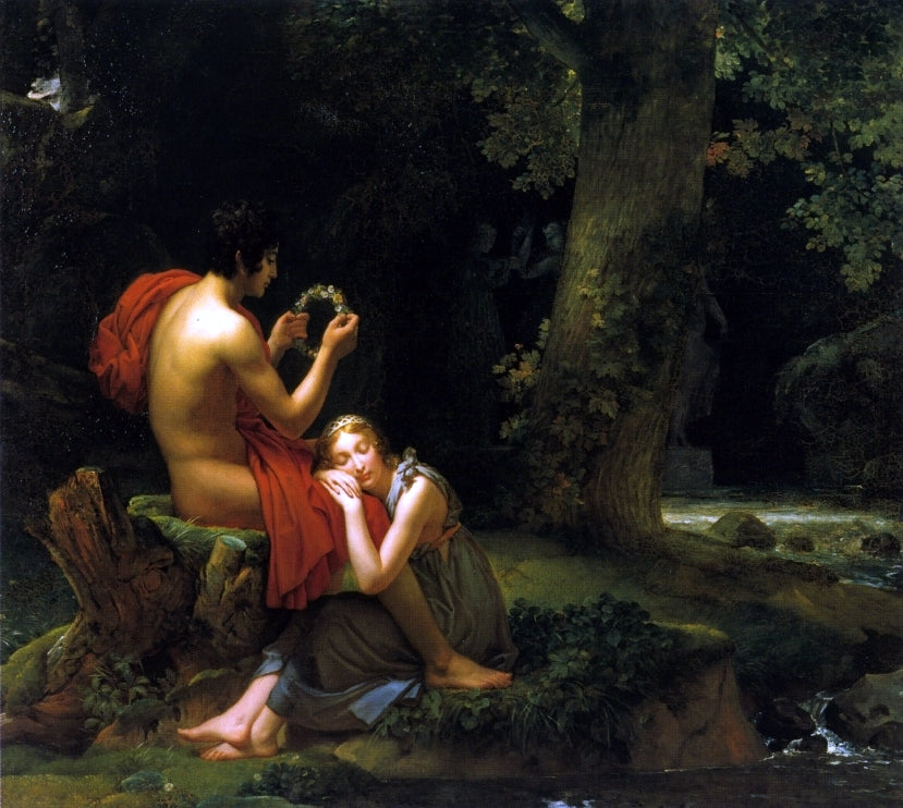  Baron Francois Gerard Daphnis and Chloe - Canvas Print