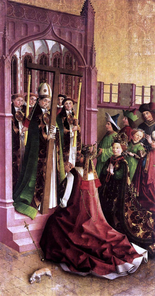 Unknown (2) Masters Darmstadt Altarpiece: Constantine and His Mother Helena Venerating the True Cross - Canvas Print