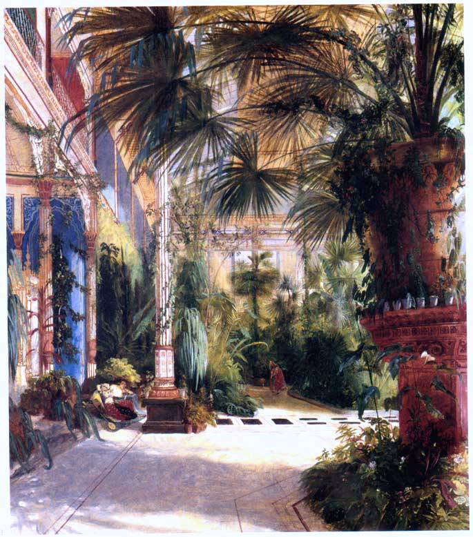  Carl Blechen Das Innere des Palmenhauses (also known as The Interior of the Palm House) - Canvas Print