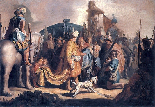  Rembrandt Van Rijn David Presents the Head of Goliath to King Saul - Canvas Print