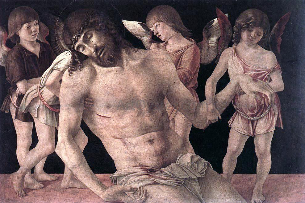  Giovanni Bellini Dead Christ Supported by Angels (Pieta) - Canvas Print