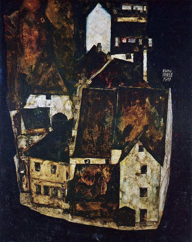  Egon Schiele Dead City III (also known as City on the Blue River III) - Canvas Print