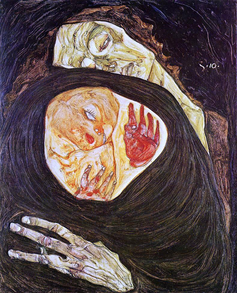  Egon Schiele Dead Mother - Canvas Print