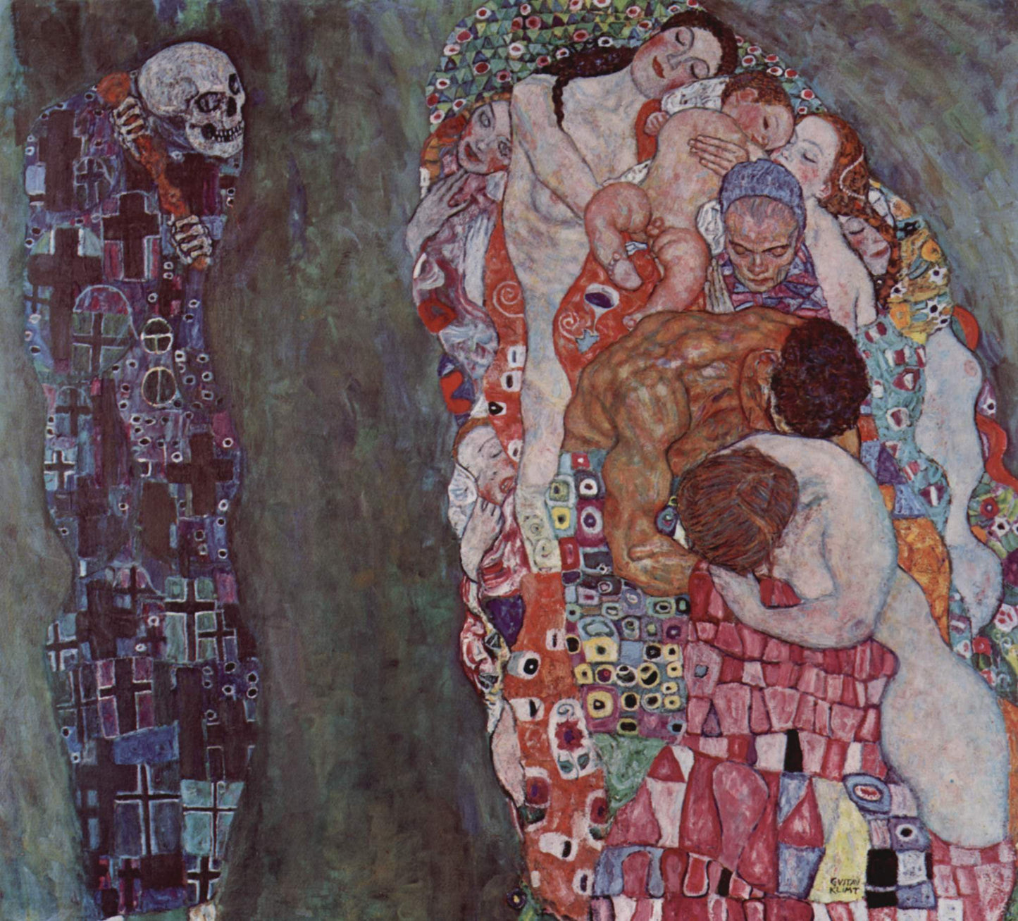  Gustav Klimt Death and Life - Canvas Print