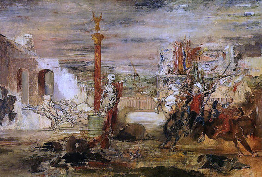  Gustave Moreau Death Offers the Crown to the Tornament Vircor - Canvas Print