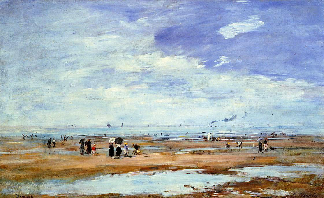  Eugene-Louis Boudin Deauville, the Beach, Low Tide - Canvas Print