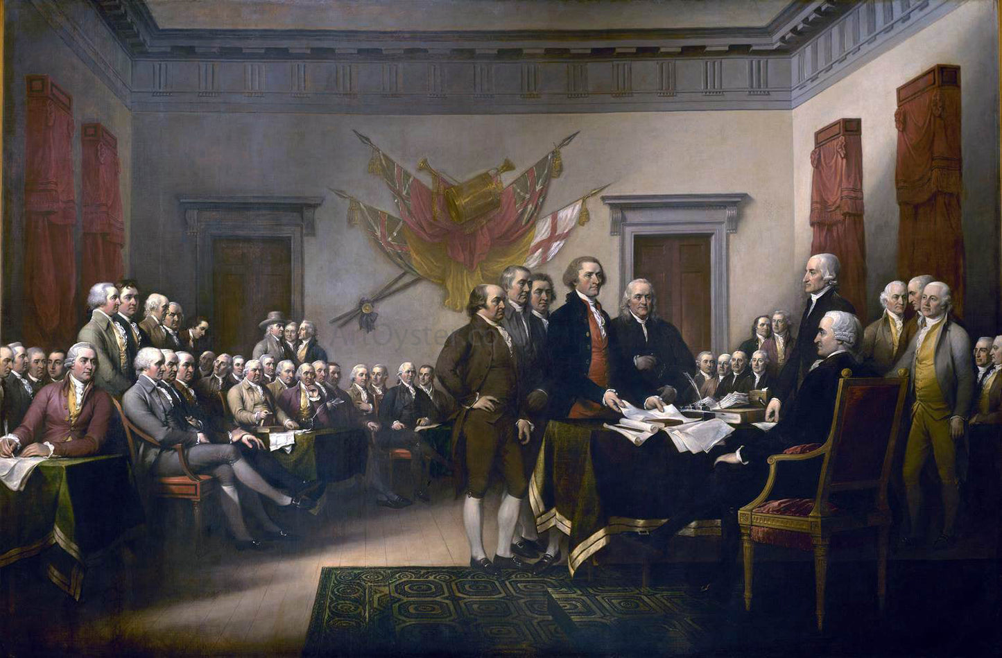  John Trumbull Declaration of Independence - Canvas Print