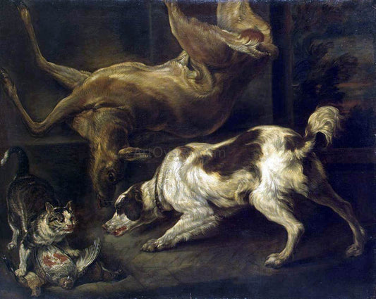  Charles Jervas Deer, Dog and Cat - Canvas Print