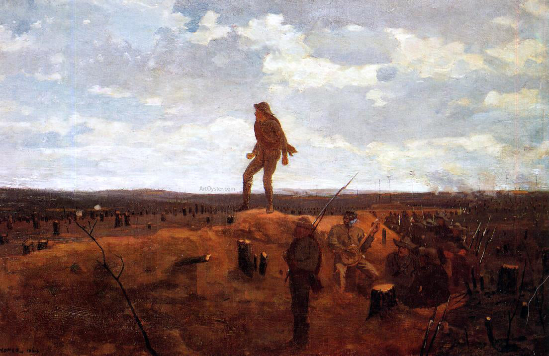  Winslow Homer Defiance (also known as Inviting a Shot before Petersburg) - Canvas Print