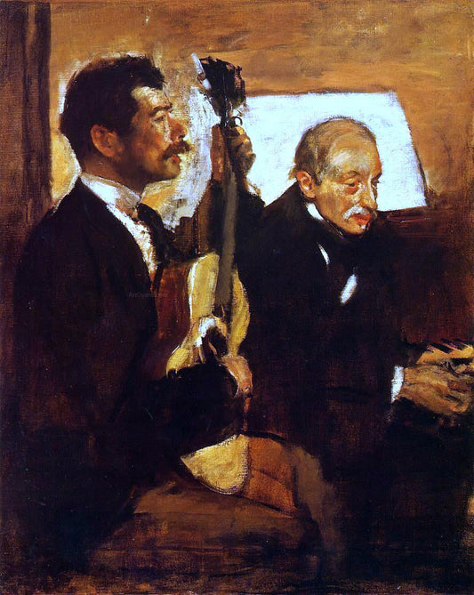  Edgar Degas Degas' Father Listening to Lorenzo Pagans - Canvas Print