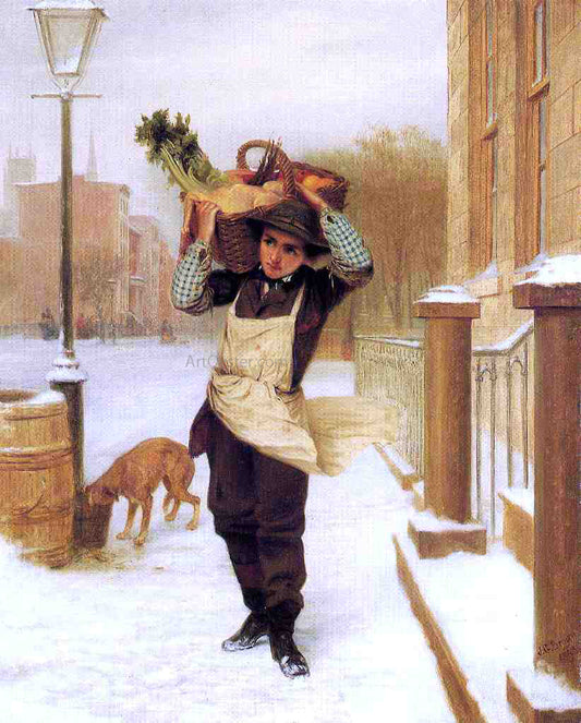  John George Brown Delivery Boy - Canvas Print