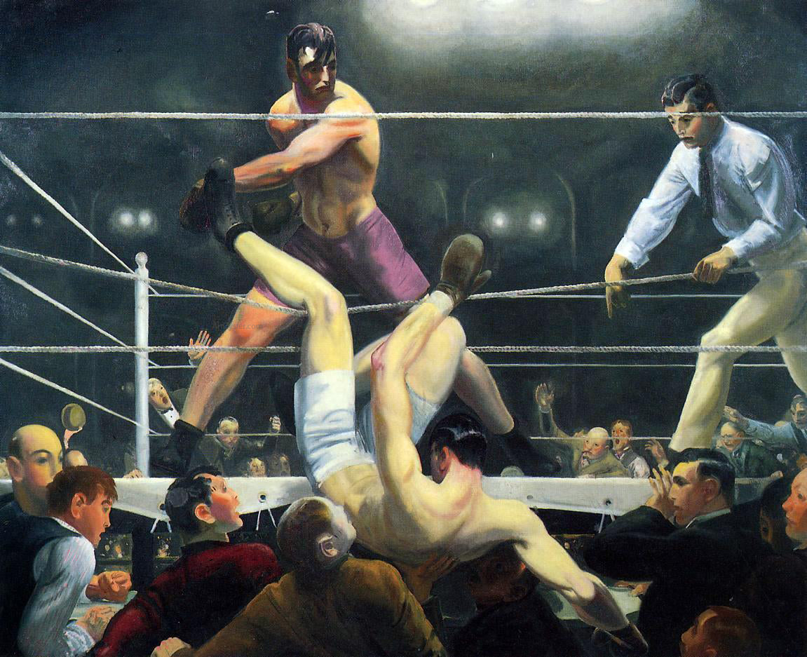  George Wesley Bellows Dempsey and Firpo (also known as Brodie's Revenge) - Canvas Print
