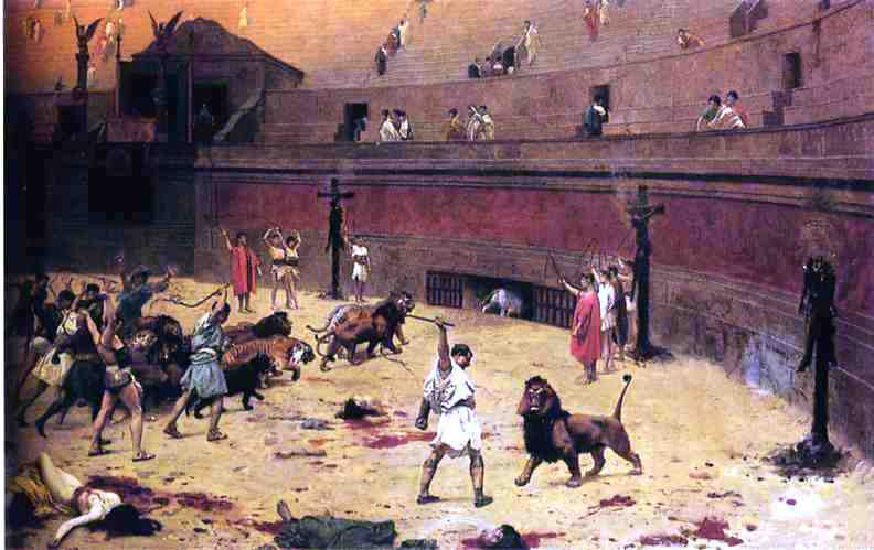  Jean-Leon Gerome Departure of the Cats from the Circus - Canvas Print
