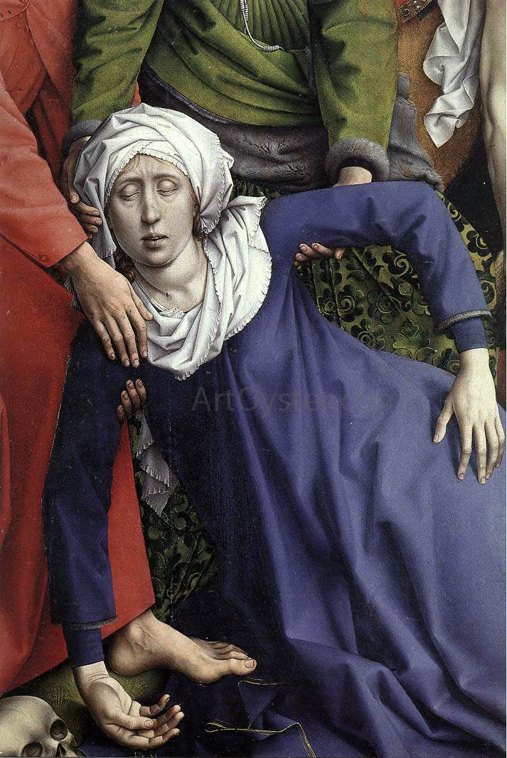  Rogier Van der Weyden Deposition (detail: 1) - Canvas Print