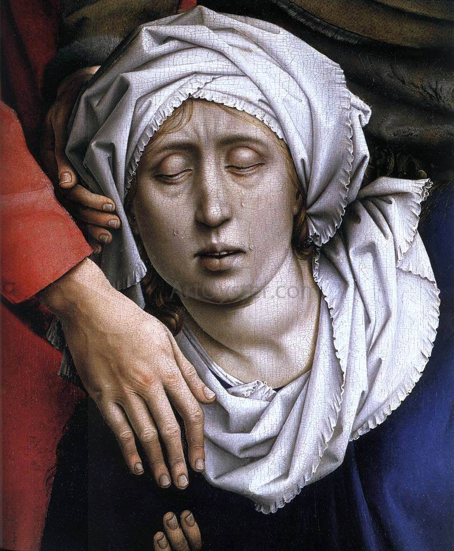  Rogier Van der Weyden Deposition (detail: 2) - Canvas Print