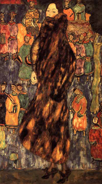  Gustav Klimt Der Iltspelz - Canvas Print