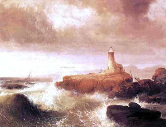  Thomas Doughty Desert Rock Lighthouse - Canvas Print