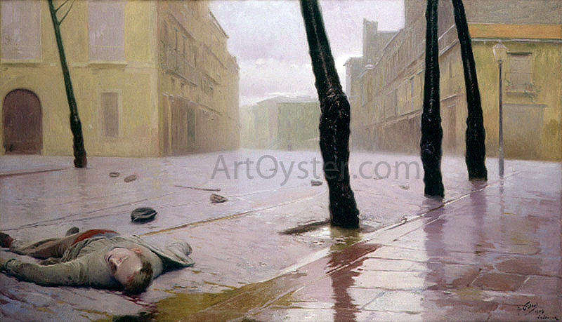  Antonio Fillol Granell Despues de la Refriega - Canvas Print