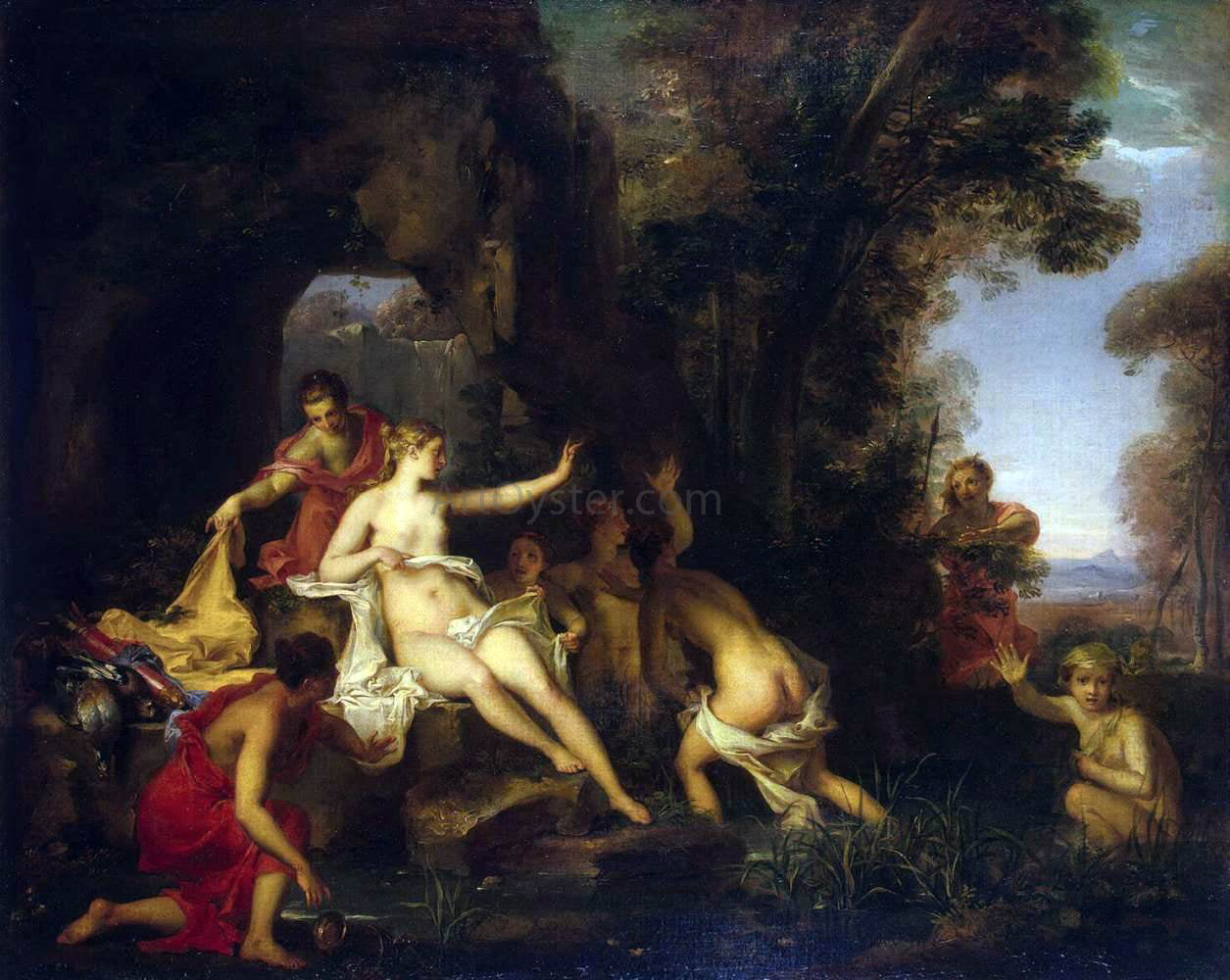  Louis Galloche Diana and Actaeon - Canvas Print