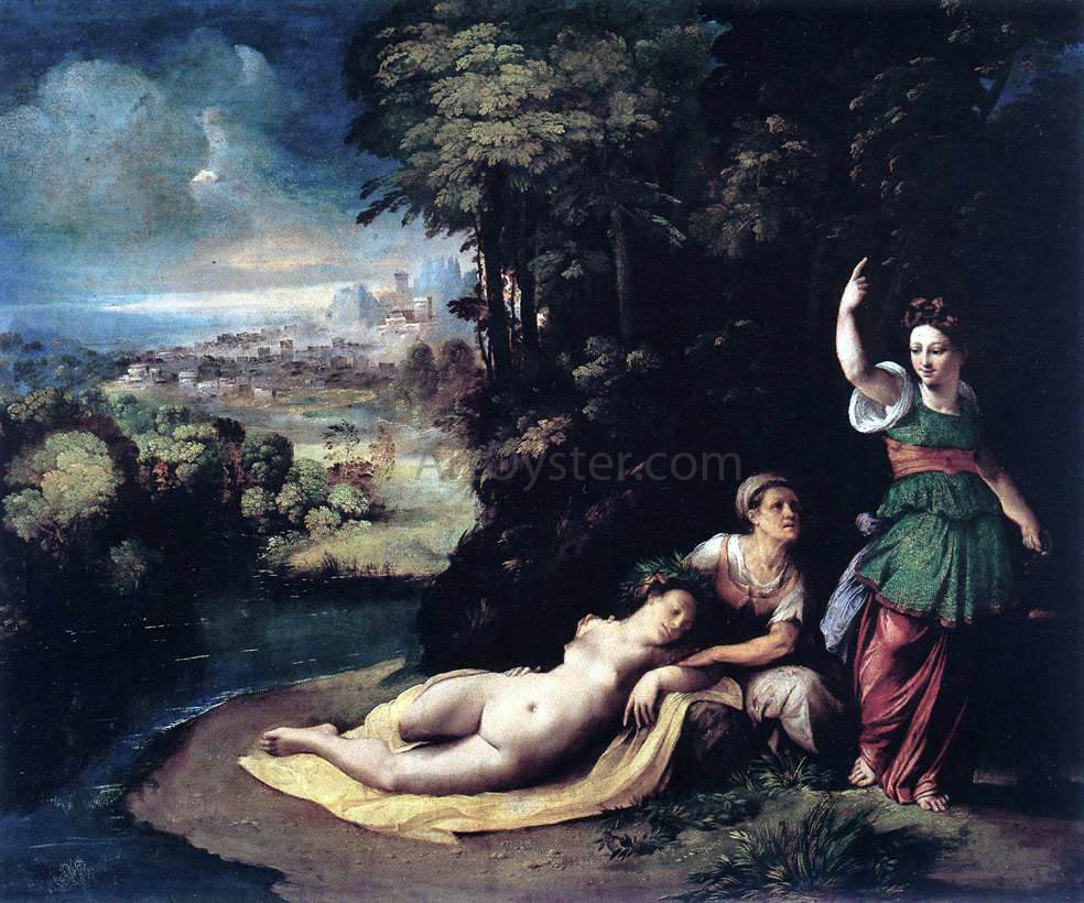  Dosso Dossi Diana and Calisto - Canvas Print