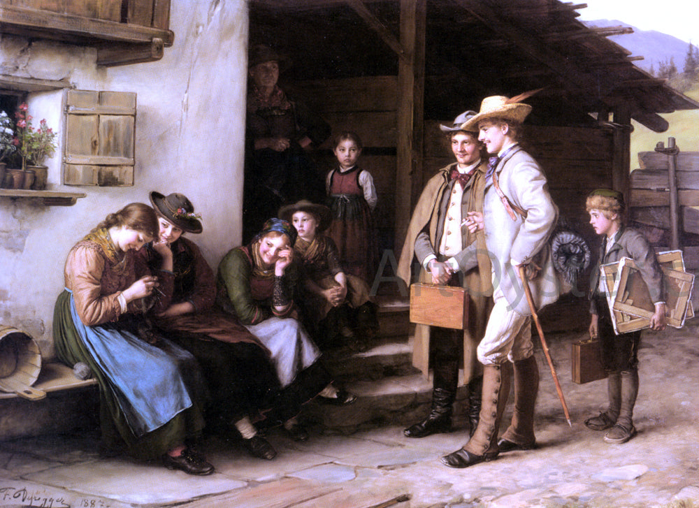  Franz Von Defregger Die Erste Studienreise - Canvas Print