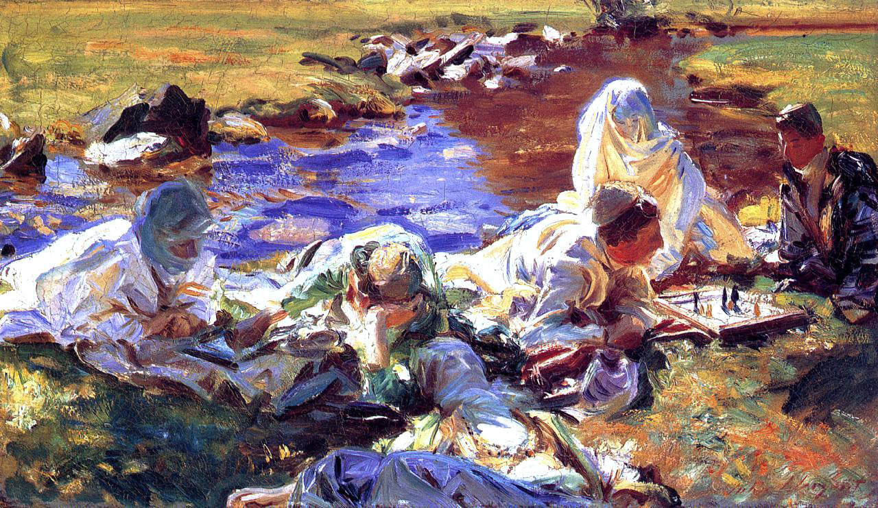  John Singer Sargent Dolce Far Niente - Canvas Print