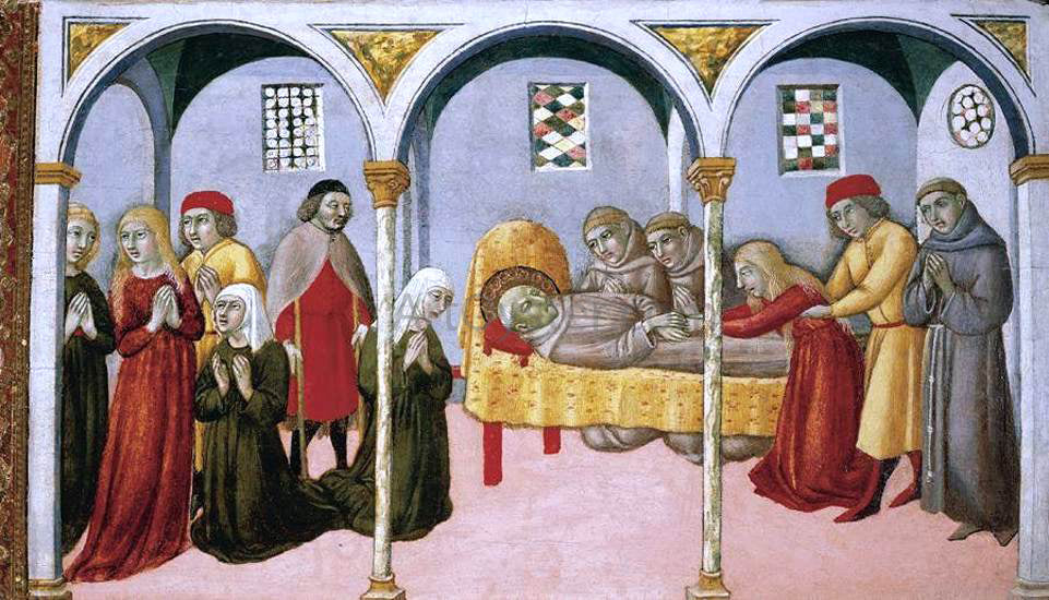  Sano Di Pietro Donna Perna Being Cured on Approaching St Bernardino's Body - Canvas Print