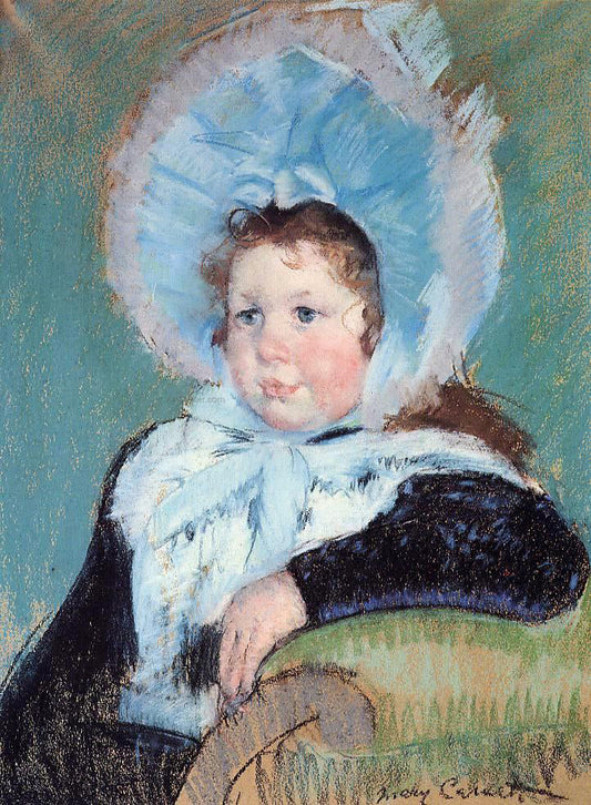  Mary Cassatt Dorothy in a Very Large Bonnet and a Dark Coat - Canvas Print