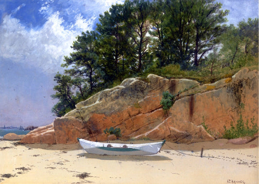  Alfred Thompson Bricher Dory on Dana's Beach, Manchester-by-the-Sea, Massachusetts - Canvas Print