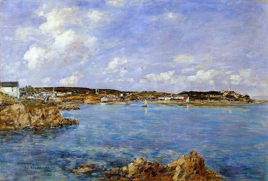  Eugene-Louis Boudin Douarnenez, the Bay, View of I'Ile Tristan (also known as tristan) - Canvas Print