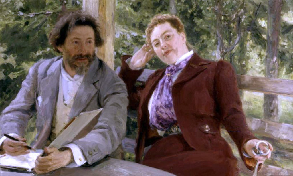  Ilia Efimovich Repin Double Portrait of Natalia Nordmann and Ilya Repin - Canvas Print