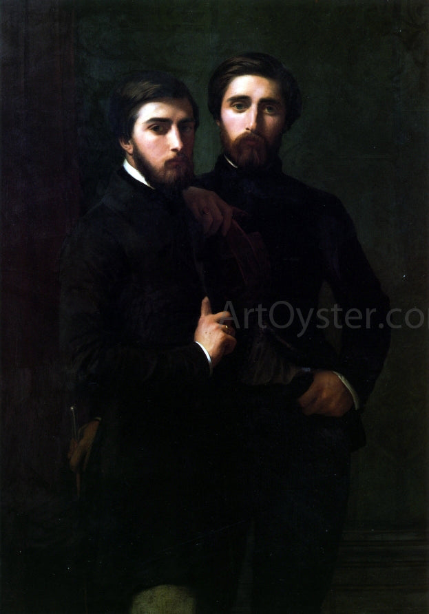  Hippolyte Flandrin Double Portrait of the d'Assy Brothers - Canvas Print