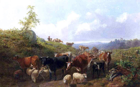  Arthur Fitzwilliam Tait Down the Road in Franklin County New York - Canvas Print