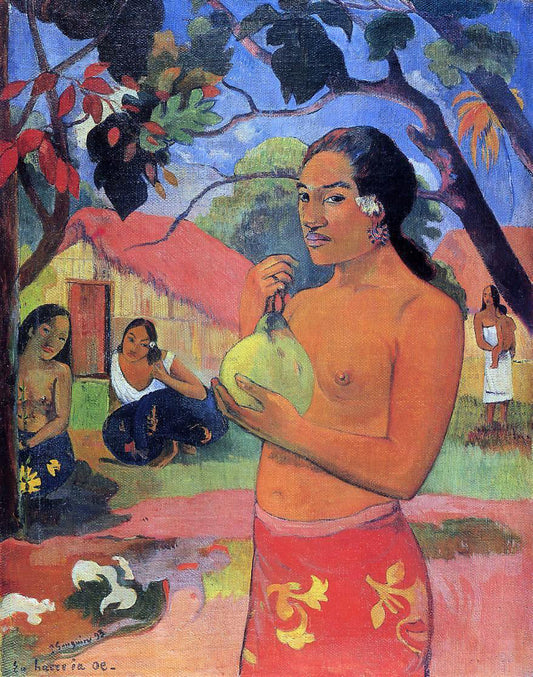  Paul Gauguin Ea haere la oe? (also known as Where are You Going?) - Canvas Print