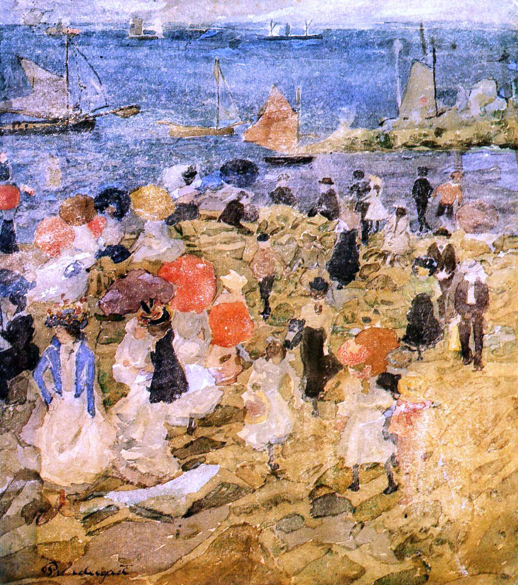  Maurice Prendergast Early Beach - Canvas Print