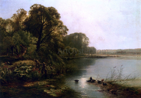  Henry John Boddington Early Morning on the Thames - Canvas Print