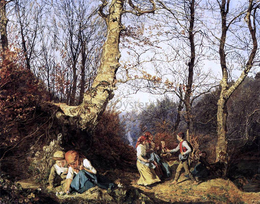  Ferdinand Georg Waldmuller Early Spring in the Wienerwald - Canvas Print