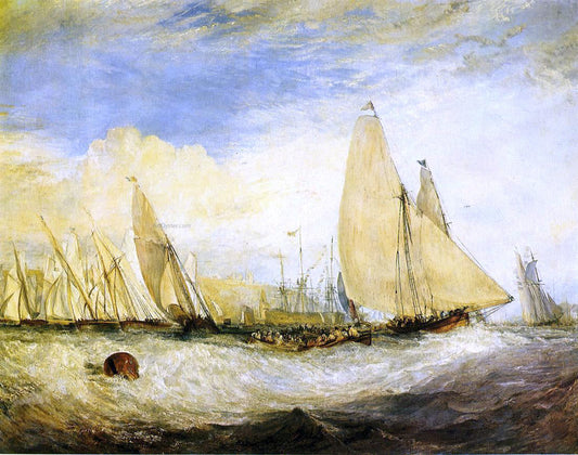  Joseph William Turner East Cowes Castle, the Seat of J. Nash, Esq.; the Regatta Beating to Windward - Canvas Print