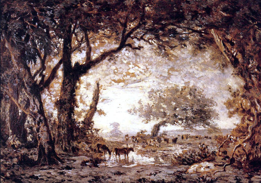  Theodore Rousseau Edge of the Forest of Fontainebleau - Canvas Print