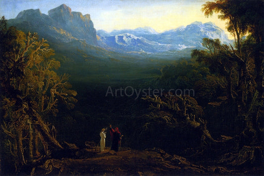  John Martin Edwin and Angelina (also known as The Hermit) - Canvas Print
